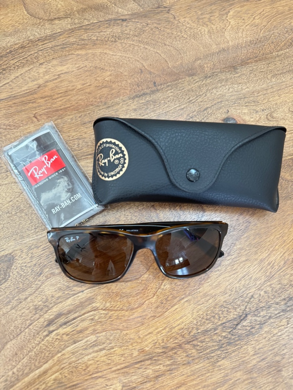 Ray-Ban RB4181 Highstreet Tortoise Brown Polarized Square Sunglasses 57mm NWOT